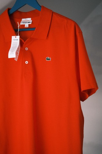 Lacoste NUOVO! Polo uomo rossa in maglia di cotone taglia 3XL vestibilità slim - Foto 2 di 10