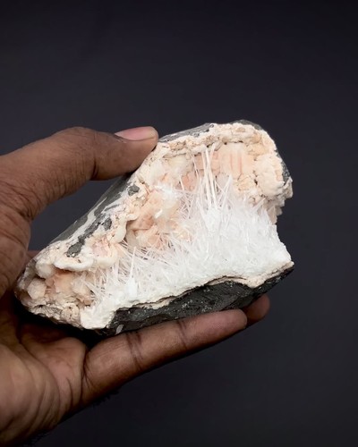 Scolecita natural Heulandita Stilbita Laumontita Minerales India #M 14 - Vídeo 1 de 1