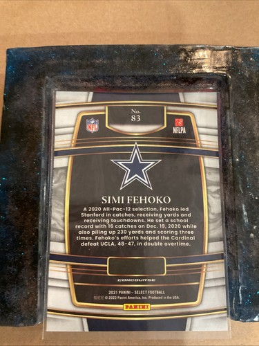 2021 Panini Select - Concourse Simi Fehoko #83 (RC) - Picture 2 of 2