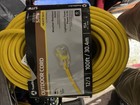 Southwire 2589SW0002 12/3 100' SJTW Vinyl Extension Cord w/ Lighted End, Yellow