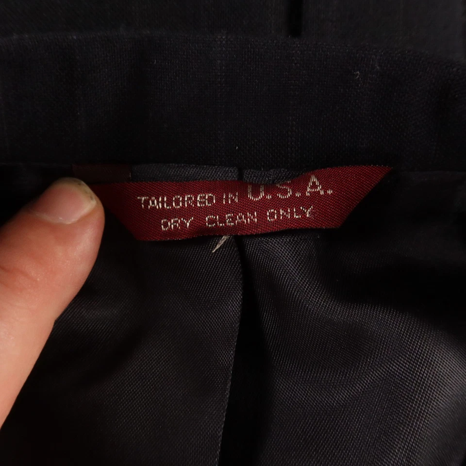 VTG Hopsack Suit Mens M MT 42L Blue Chalk Stripe Made USA 34x31 NEW - Image 2 of 4