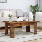 Coffee Table Smoked Oak 100x60x42 cm Engineered Wood Living Sturdy Design