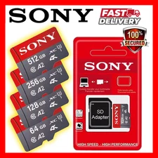 Sony 1TB 512GB 256GB 128GB 64GB Micro SD TF Card Class10 Fast Ultra UHS-I Memory