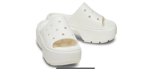Neu Crocs Stomp Slide 209346-0WV KREIDEWEISS für Damen Größe 11 Herren 9 TAKSE - Bild 10 von 14