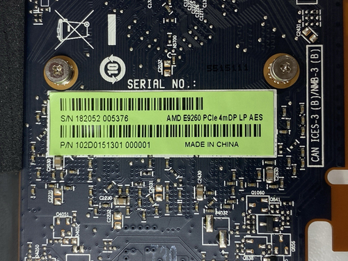 AMD Radeon E9260 4GB GDDR5 4x Mini DP 1.3 PCIE x16 - Picture 5 of 5