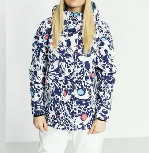 ROXY Womens Jacket/Coat Womens Size Medium Blue White Butterfly DryFlight 10K - Picture 1 of 5