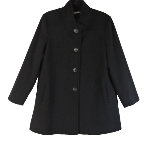NEW, Fleurette Dawn Wool Car Coat in Black Size 6 #W101 - Picture 6 of 13
