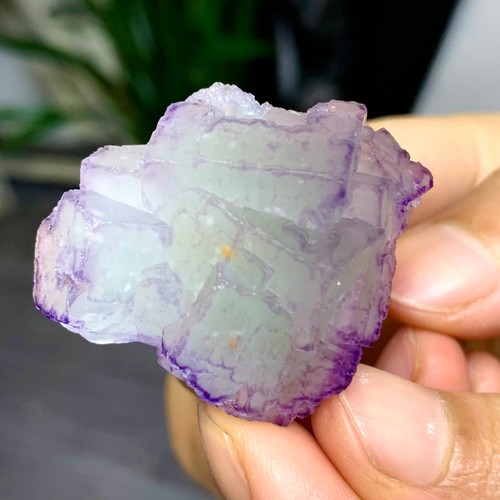 25G Rare transparent purple green cubic fluorite mineral crystal sample/China - Picture 10 of 15