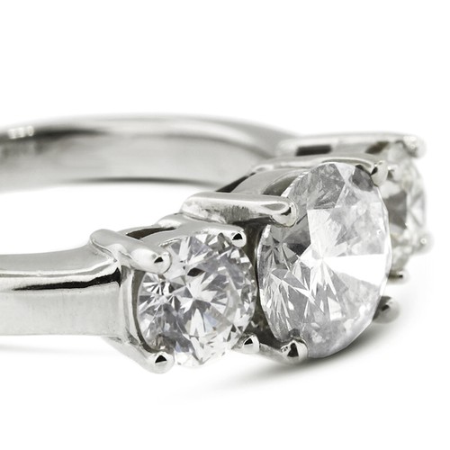 5 CT G SI2 Round Cut Natural Certified Diamonds 18k Gold Classic Engagement Ring - Picture 9 of 17