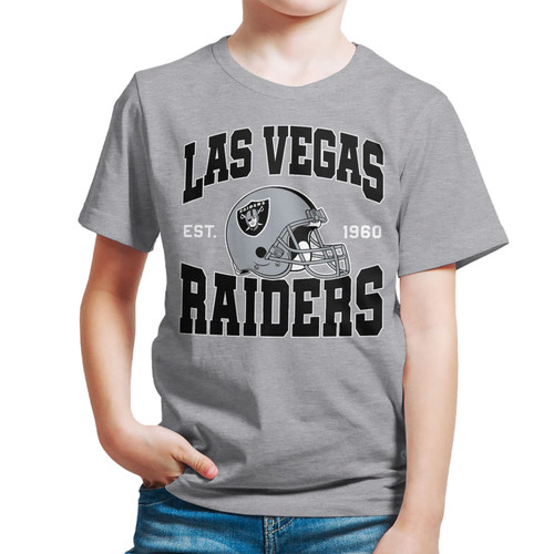 Clothing x NFL - Las Vegas Raiders - Team Helmet - Kids Short Sleeve T-Shirt ... - Picture 1 of 6