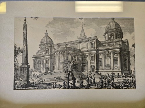 ANTIKER JUGENDSTIL TORTENBODENRAHMEN mit schwarz weißem Palast Landschaftsdruck - Bild 6 von 7