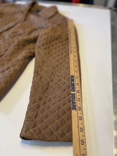 R.Q.T. Womens Zip Front Quilted Brown Jacket. Size Large - Picture 8 of 11