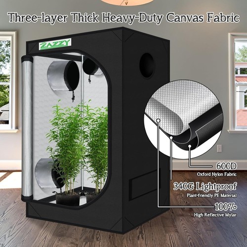 24"x36"x60" Hydroponic Grow Tent with Reflective Mylar & Observation Window - Picture 7 of 11
