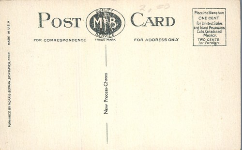 Postal de Connecticut Hall Universidad de Yale New Haven - Imagen 2 de 2