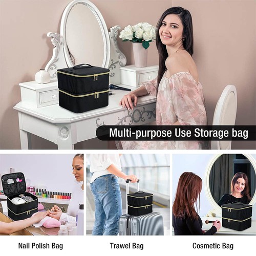 Portable Nail Gel Polish Storage Bag Cosmetic Carry Case Manicure Organizer Hot - Picture 8 of 20