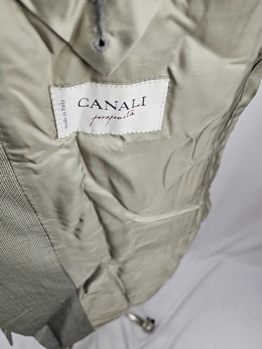 Canali Blazer Sakko Herren Beige Wolle Kariert 46 L - Bild 7 von 8