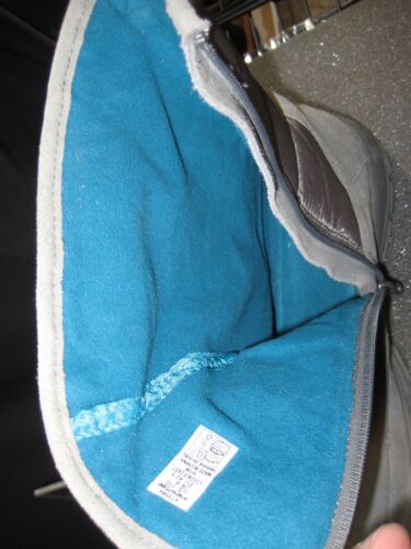 Lands End Winter Boots Womens Sz 11 D Gray Suede All Weather Quilted Zip 473584 - Picture 16 of 17