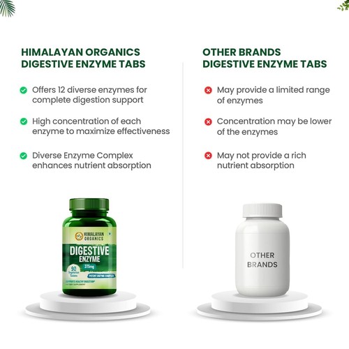 Himalayan Organics Digestive Enzyme Supports Digestion 90 Tablets Free Shipping - Picture 4 of 6