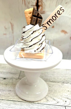 Fake Best SMORE Mini Dessert Whipped Cream Tiered Tray Decor