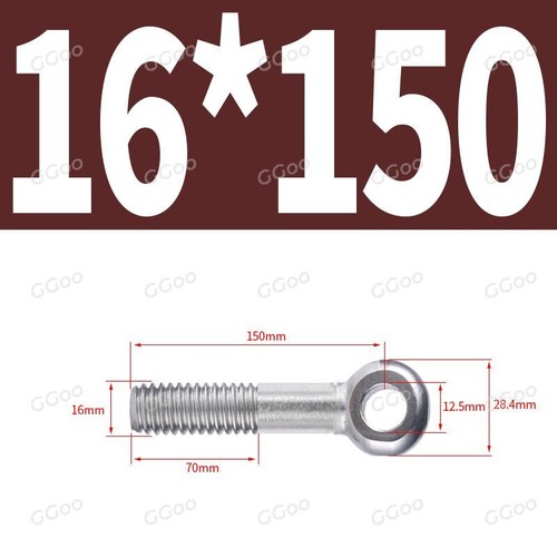 M5-M20 Eye Bolts Threaded Rings A2 Stainless Catenary Wire Hanging Eyelet Screws - Picture 98 of 145