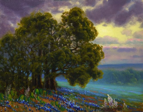 Original Oil Painting Landscape Signed Texas Bluebonnets Art N. Clements 534258 - Picture 2 of 9