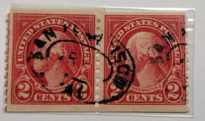 USジョージワシントン2セントレッド使用済切手 アメリカ合衆国旧切手 非常にレアな1921年ジョージワシントン 2
