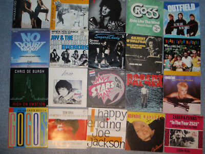 Konvolut 20 Singles: Nena, Chris de Burgh, Outfield, Stars on 45 - 60er-80er