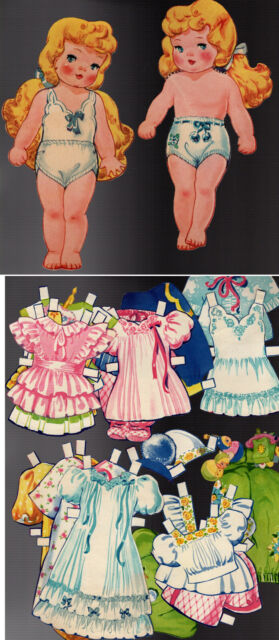 Vintage Large BABY GIRL Paper Dolls Vintage Large BABY GIRL Paper Dolls