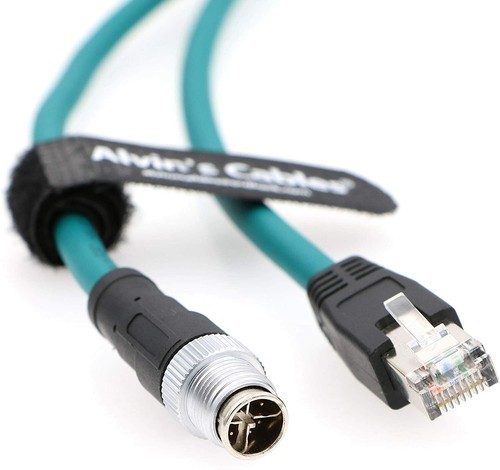 M12 8-Pin X-Code Male to RJ45 Cat6a Ethernet Shielded Cable for Cognex Camera - Picture 16 of 24