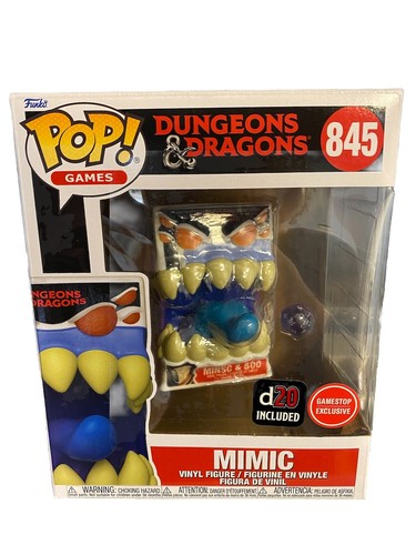 Funko Pop! Games Dungeons & Dragons MIMIC #845 Gamestop Exclusive d20 Included