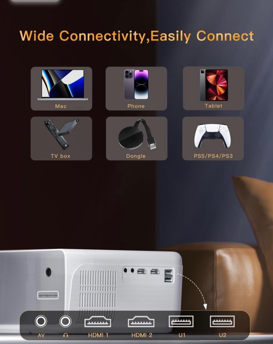 ONOAYO 1080P ONO1 Projector 5G WiFi / 5.1 Bluetooth