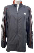 Adidas Jacket Medium Black Climacool Response 3 Stripe Full Zip Track