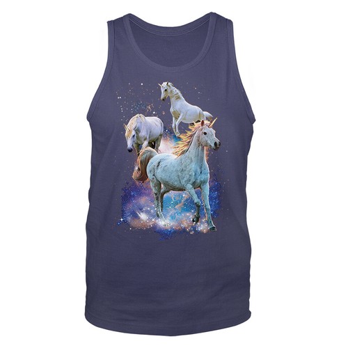 Camiseta sin mangas Space Unicorns Amimals caballo mascota broma divertida humor gráfico humor - Imagen 5 de 8