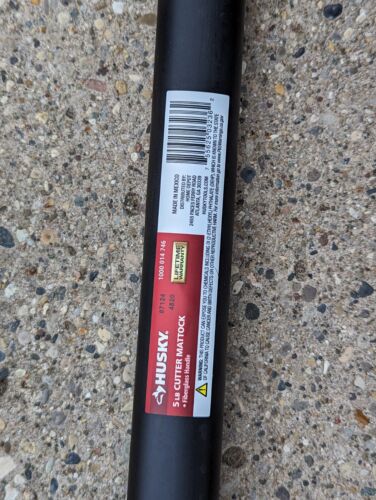 Husky 5 Lb Cutter Mattock Pickaxe, with Fiberglass Handle, Brand New Unused - Picture 3 of 3