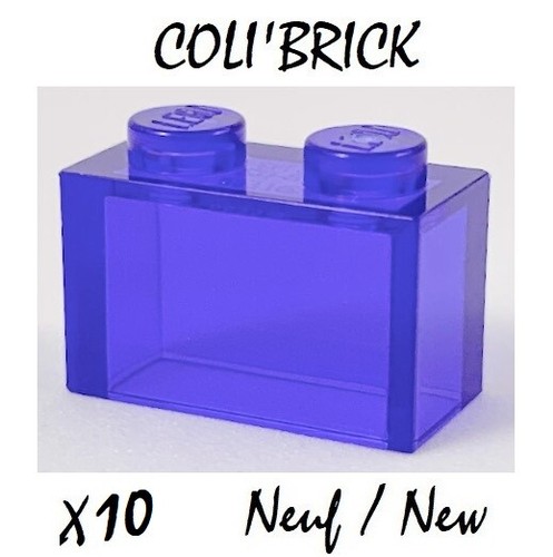Lego 3065 - Brique / Brick 1x2 without Bottom - Trans Purple - 35743 - Neuf - Picture 3 of 3