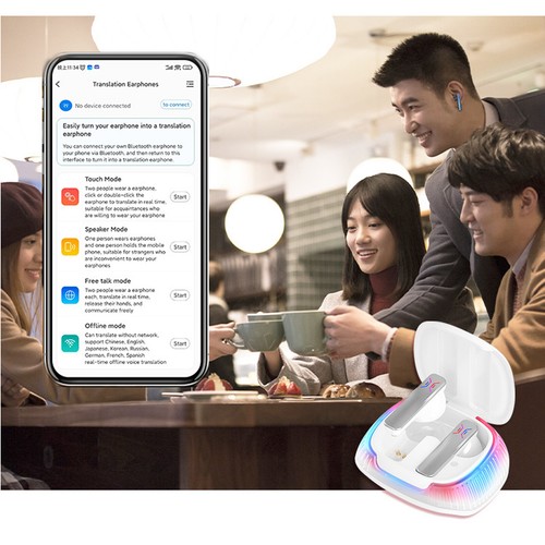 New 144 Language Translator Earbuds Instant Voice Translator Wireless Device - Photo 6 sur 21
