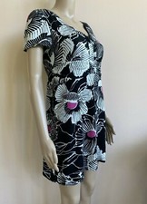 Alice Temperley For Target Women's Size  M Black Pink Floral Mini Casual Dress