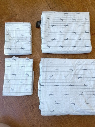 Eddie Bauer Downstream Cotton Percale King Sheets Top Fitted Pillow Cases Sets - Picture 5 of 5