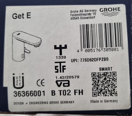 Grohe 36366001 Get E Infrarot Becken Mixer Wasserhahn (7993) - Bild 2 von 2