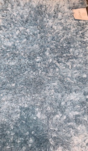Shabby Chic Bathroom Ruffle Boutique Fashion Rug Turquoise Teal Blue 27” x 45” - Picture 4 of 5
