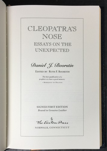 Cleopatra's Nose by Daniel J. Boorstin, Easton Press Signed First Edition, 1995 - Picture 5 of 8