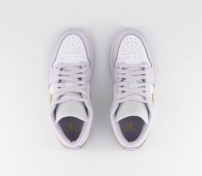 Nike Air Jordan 1 Low Trainers Barely Grape Lemon Wash White