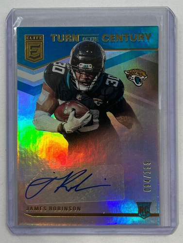 James Robinson 2020 Panini Elite Turn of the Century Rookie Auto #/199 Jaguars - Imagen 3 de 3