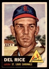 1953 Topps Baseball #68 Del Rice GD *j3
