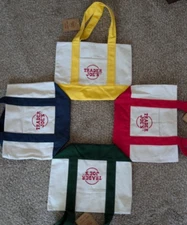 Trader Joe’s Mini Canvas Reusable Tote Bags Set of All 4 Colors New with Tags!