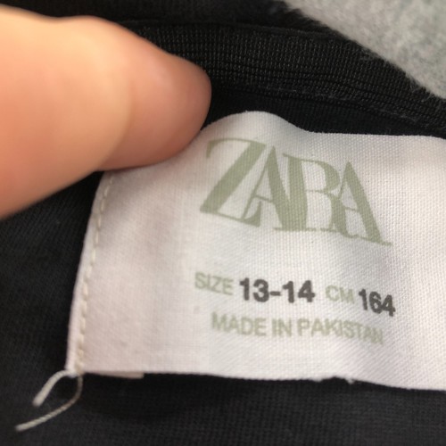 Zara Hoodie Girls 13-14 Gray Logo Spell Out Casual Youth - Picture 9 of 12