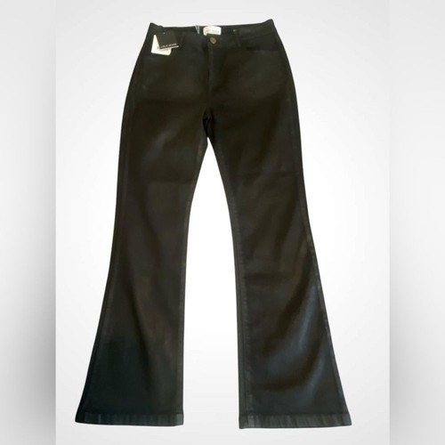 Women’s Lola Billie coated black denim high rise bootcut jeans NWT size 32 - Picture 4 of 10