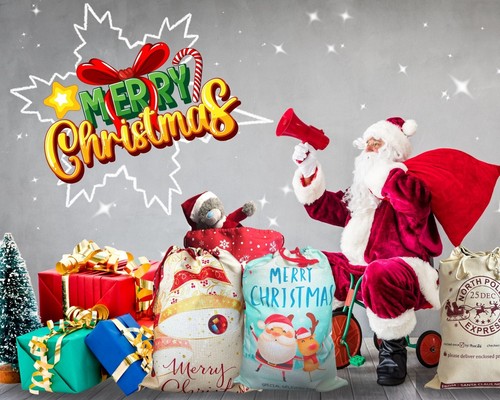 Extra Large Christmas Santa Sacks Reusable Xmas Toys Storage Gift Bag Stockings - Picture 38 of 65