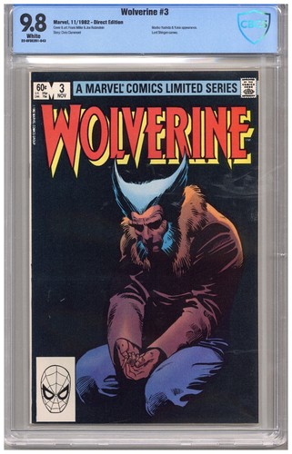 Wolverine  # 3   CBCS   9.8   NMMT   White pgs  11/82   Mariko Yashida & Yukio A