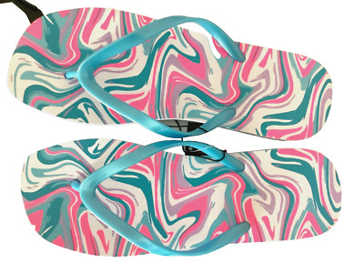NOBO NO BOUNDARIES Marbled White Foam Single Flip-Flop Sandals Sz 10